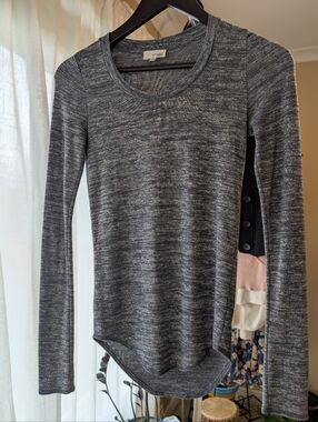 Wilfred Free Long-Sleeve Top - Charcoal XS